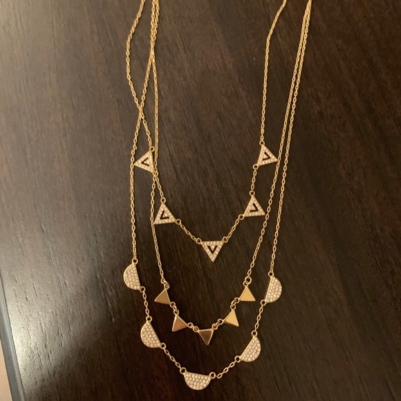 Stella & Dot Jewelry - Stella & Dot Pave Chevron Gold Necklace